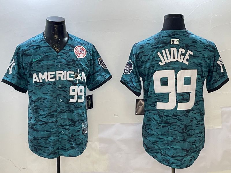 Men New York Yankees #99 Judge Blue All star 2025 Nike MLB Jersey style 2